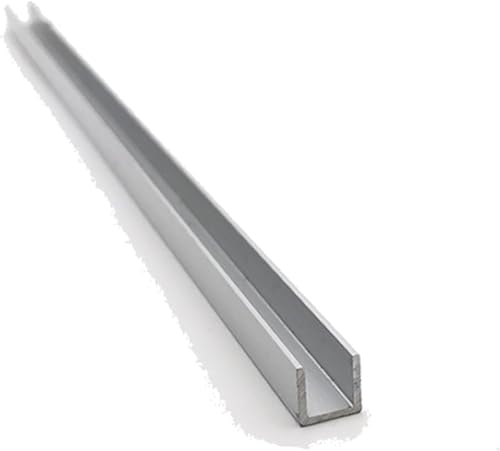 1pc U Shape Aluminum Outside Width 4mm 5mm 6mm 7mm Thick 0.6 0.8mm Aluminum Alloy Glass Covered Edge Strip 6063 Aluminum U-Channel (Color : 7x14x1mm, Size : Length 50cm x2pcs) - Poueer