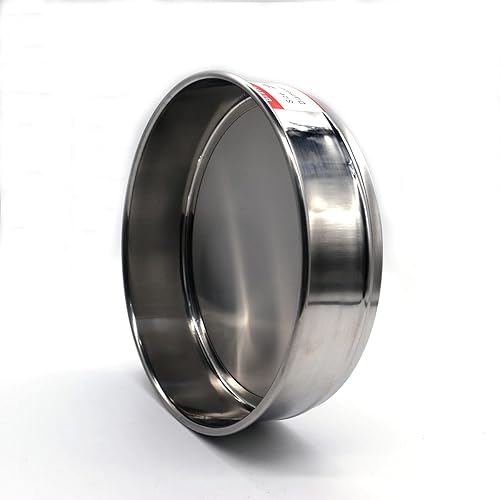 LABALPHA 300 Mesh Lab Sieves, #300 Mesh Test Sieve, 8'' Diameter, 304 Stainless Steel Wire Cloth (0.054mm) - Poueer