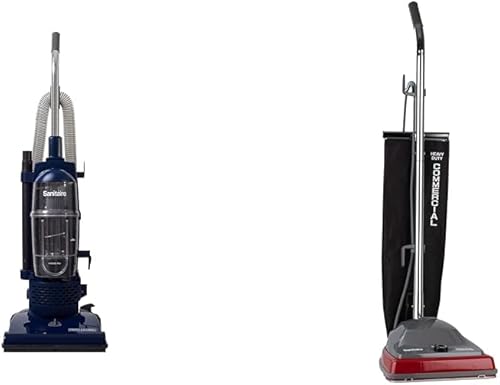 Sanitaire Professional Bagless Upright Commercial Vacuum with Tools, SL4410A & SC679K Tradition Upright Commercial Bagged Vacuum, Red - Poueer