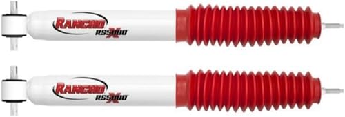 RS5000X Series Set of Front & Rear Shocks fits 1997 2006 Wrangler TJ with 2.5' Lift - Accommodates Larger Wheels - Includes TrendsAuto Decal - Poueer