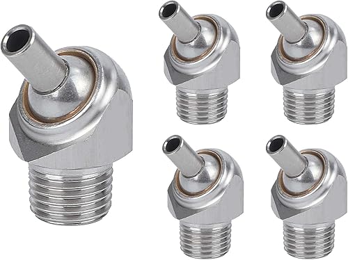 Inclined High-Pressure Cooling Nozzle * 5PC. Installation Thread 1/8' PT 10/30/50mm 304 Material, Suitable for CNC Machine Tools, Lathe Water Spray Jet Cooling.（HTAP-1/8-50) - Poueer