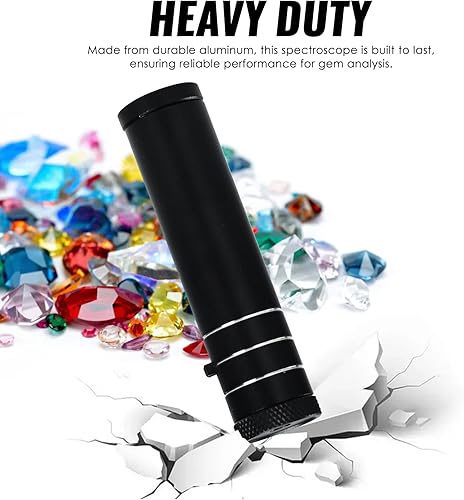 Focusing Spectroscope Prism Gem Spectroscope with Adjustable Focus Gemology Spectrometer Gemological Testing Tools Aluminum Body for gemological Testing, Antique, Fairs, and Gemstone Identification - Poueer