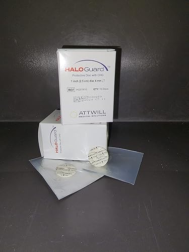 antimicrobial 4mm protective IV disc with CHG- Carton of 10 Discs - Poueer