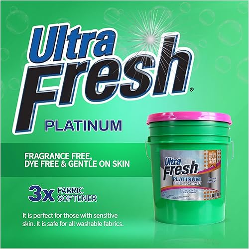 Ultra Fresh Platinum Fabric Softener Up to 640 Loads, Tropical Escape, 5 Gallon - Poueer