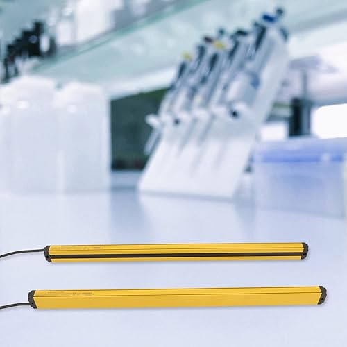 Light Curtain Sensor Switch Safety Light Grating Security Device Safety Light Screen Sensor DC10-30V (12 Beams BEM1240-C-440NB) - Poueer