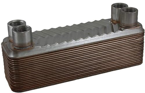 Duda Energy HX0520: F025 B3-5A 20 Plate Heat Exchanger 1/4' Female NPT, Degrees_Celsius, to Volts, Amps, ( - Poueer