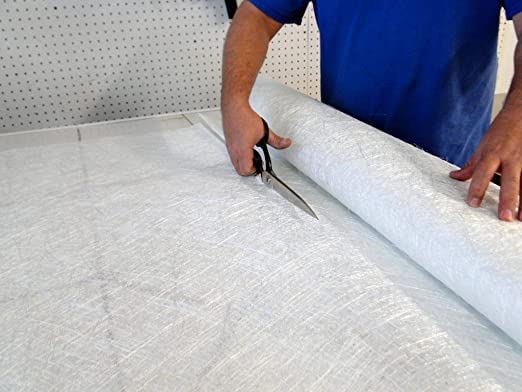 Fiberglass Chopped Strand Mat .75oz Full Roll | 50 inches Wide x 420 Feet Long |140 Yards Rolled | Hand Layup, Vacuum Bagging, Polyester or Vinyl Ester Resins - Poueer