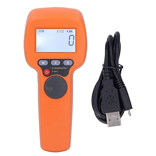 LED Stroboscope, Digital Handheld Stroboscope, 6099999 RPM Tach Tester, PortableRechargeable Non Strobe Tachometer with 0.001, Tachometers - Poueer