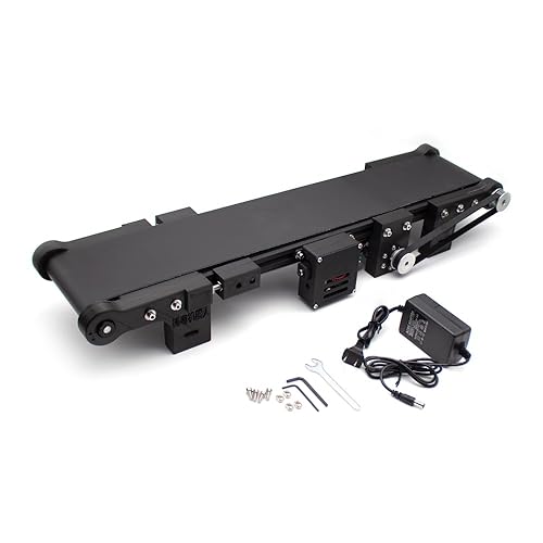 Smart Mini Conveyor Belt Speed Adjustable Forward and Reverse Mini Production Line Auto Frictional Force Experiment Device - Poueer