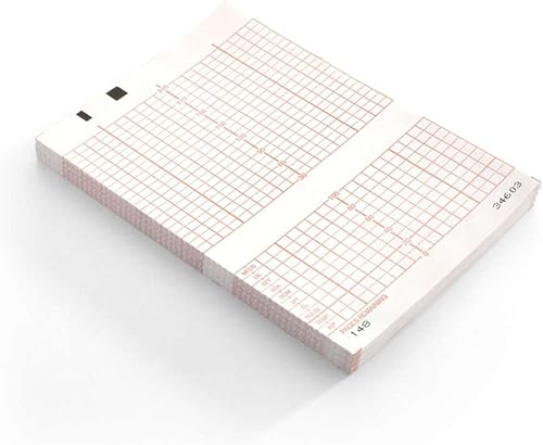 MediChoice ECG/EKG Chart Paper, Z-Fold, Orange Grid, Fetal Monitor Paper, 150 Millimeters x 100 Millimeters (Case of 40) - Poueer