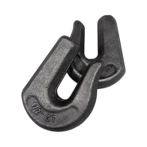 4 Pack Heavy Duty 1/2' Weld On Grab Hook, Grade 70 Clevis Chain Hook for Trailer, Truck, Rigging, Flatbed, Tractors, Loader, Bucket, Tie Down (4) - Poueer