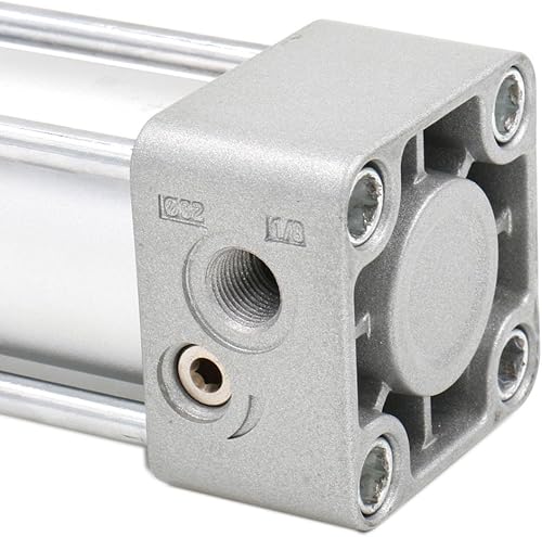 Baomain Pneumatic Air Cylinder SC 32 x 500 PT 1/8, Bore: 1 1/4 inch, Stroke: 20 inch, Screwed Piston Rod Dual Action 1 Mpa - Poueer
