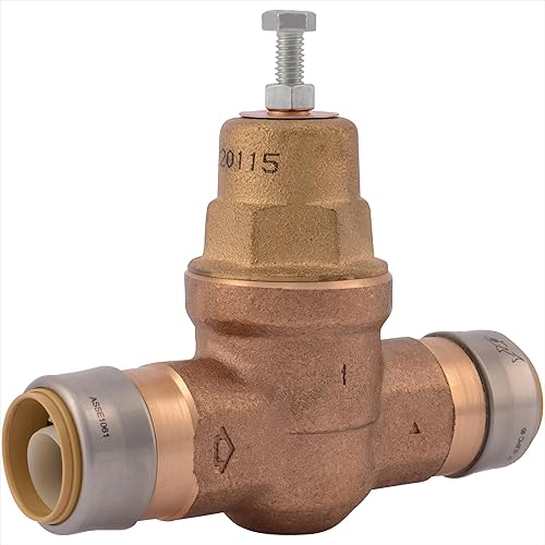 SharkBite 3/4 Inch EB45 Direct Pressure Regulating Valve, Push to Connect Brass Plumbing Fittings, PEX Pipe, Copper, CPVC, PE-RT, HDPE, 23808-0045 - Poueer