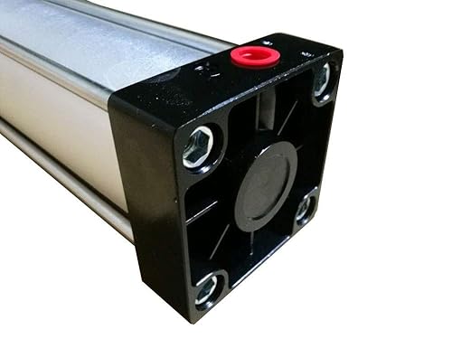 INTBUYING Air Cylinder Pneumatic Standard Cylinder Aluminum Alloy Magnetic Rod Dual Action Single Rod-SC 100 x 450 PT Bore:4' Stroke:18' - Poueer