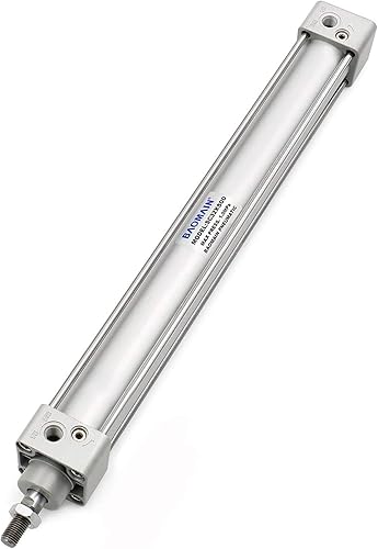Baomain Pneumatic Air Cylinder SC 32 x 500 PT 1/8, Bore: 1 1/4 inch, Stroke: 20 inch, Screwed Piston Rod Dual Action 1 Mpa - Poueer