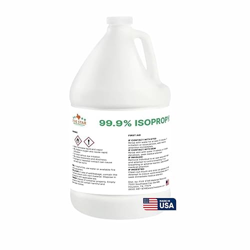 99.9% Pure Isopropyl Alcohol, 99.9 Percent IPA 1 Gallon, USP Grade, Made in The USA (1 Gallon,128 fl oz) - Poueer