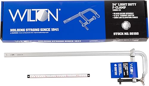 Wilton Light-Duty F-Clamp, 8' Opening, 4-3/4' Throat, 1200 Lbs. Clamping Force (Model 1200S-8) (Pack of 2) - Poueer