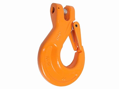5/8' Clevis Sling Hook with Latch Grade 100 Rigging Lifting Heavy Duty Latch | Pin Included | Overhead Lifting & Rigging | Professional Use - Poueer