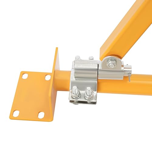 Wall Mount Jib Crane, 440lbs Capacity Wall Mount Hoist Bracket, 180° Swing Alloy Steel Heavy Duty Crane Support Arm Swing Arm Crane Bracket (Red) - Poueer