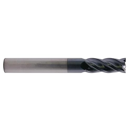 BestParts High Performance 5pcs 7/16' Solid Carbide Square End Mills, AlTiN Coated, 4 Flute, 30 Degree Helix, 7/16' Cutting Diameter, 7/16' Shank Diameter, 1' Length of Cut, 2-3/4' Overall Length - Poueer