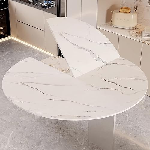 Large Round Foldable Table Top Only Wood Round Folding Table Top Extender 39in 43in 47in 51in 55in 59in 63in 67in 71in 75in 79in Space Saving Catering Banquet for Party Dining Game No Legs(Diameter:59 - Poueer