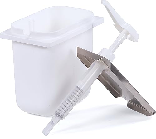 Carlisle FoodService Products Condiment Rail Condiment Center with 4 Standard Pumps for Gas Stations, Restaurants, and Fast Food Stainless Steel, 19.25 X 7.75 X 12.5 Inches, Silver - Poueer