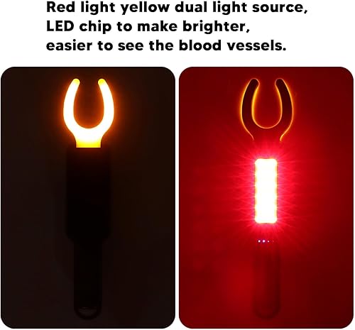 GOWENIC Handheld Vein Finder - Infrared LED, USB Charging, Viewer, Red & Yellow Light, All Skin Types - Poueer