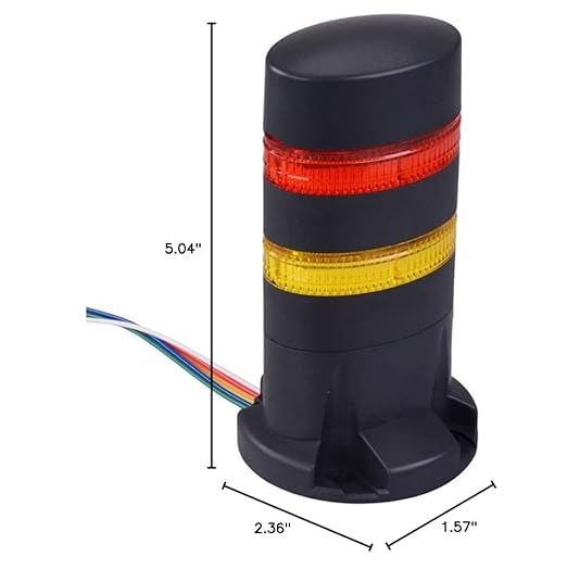 IDEC LD6A-2DQB-RY Red/Yellow Stack Light LED Tower Direct Mount 24VAC/DC - Poueer