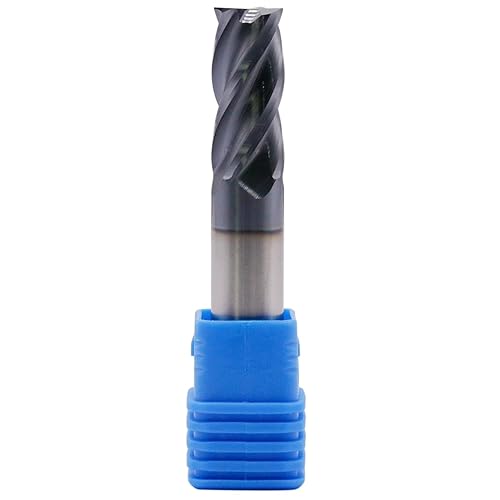 BestParts High Performance 5pcs 7/16' Solid Carbide Square End Mills, AlTiN Coated, 4 Flute, 30 Degree Helix, 7/16' Cutting Diameter, 7/16' Shank Diameter, 1' Length of Cut, 2-3/4' Overall Length - Poueer