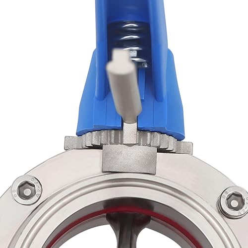 3 Inch Tri Clamp Sanitary Butterfly Valve with Trigger Handle Stainless Steel 304 Tri Clamp Clover (2 Pack 3 Inch Trigger Butterfly Valve) - Poueer