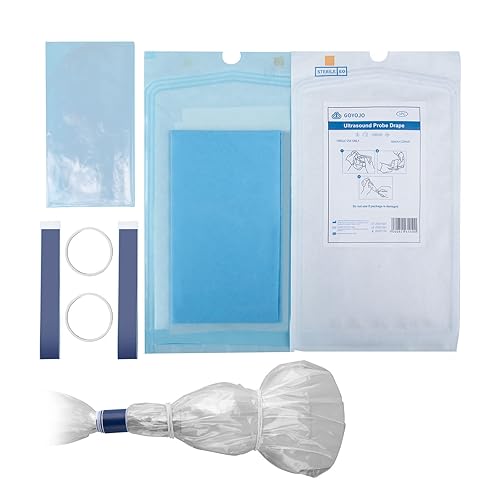 GOYOJO Ultrasound Probe Cover - Latex-Free Sterile Disposable Clear, 6 X 12' Protects and Extends Equipment and Instrument Life by Brand Bilot (20 Pcs) - Poueer