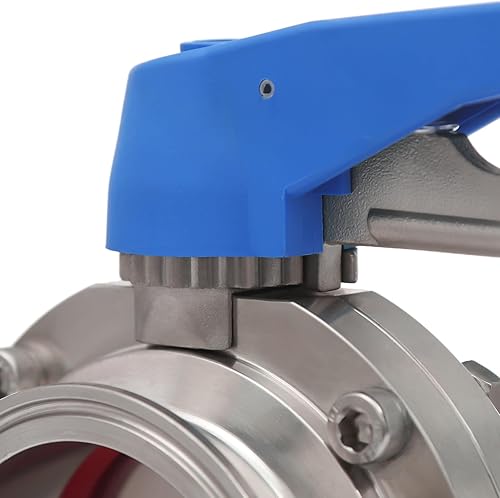 3 Inch Tri Clamp Sanitary Butterfly Valve with Trigger Handle Stainless Steel 304 Tri Clamp Clover (2 Pack 3 Inch Trigger Butterfly Valve) - Poueer