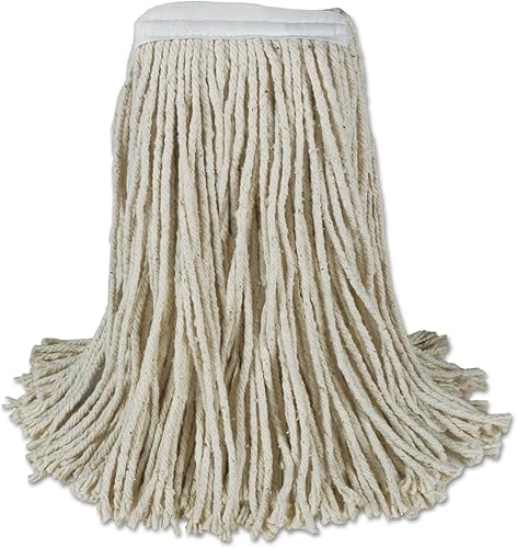 Boardwalk CM20024 Banded Cotton Mop Heads, 24oz, White, 12/carton - Poueer