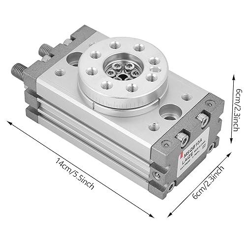 15mm Aluminum Alloy Pneumatic Cylinder, MSQB-10A Pneumatic Actuator, 180-Degree Rotary Air Cylinder, 0~60°C - Poueer