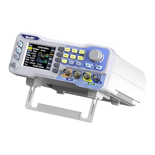 Upgraded Signal Generator, Seesii 80MHz 275MSa/s Dual Channel Signal Source Arbitrary Waveform Function Generator Frequency Meter, Support Phase Difference of 0-359.99° Adjust & APP Control - Poueer