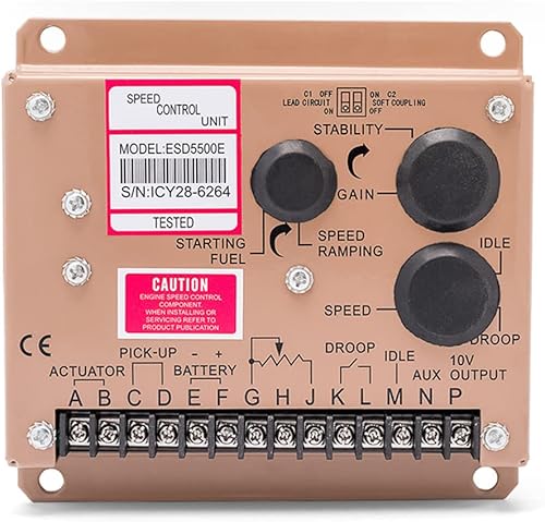 12V ESD5500E Series Electronic Engine Speed Controller Governor + MSP6729 Speed Sensor + ADC120 Actuator 30V GDAE10 Generator Genset Parts Regulator - Poueer