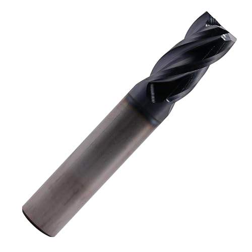 BestParts High Performance 5pcs 7/16' Solid Carbide Square End Mills, AlTiN Coated, 4 Flute, 30 Degree Helix, 7/16' Cutting Diameter, 7/16' Shank Diameter, 1' Length of Cut, 2-3/4' Overall Length - Poueer