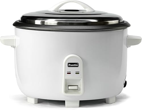 Pantin Commercial Electric Rice Cooker – 25 Cups Raw / 50 Cups Cooked Capacity w/Measuring Cup & Scoop – High-Efficiency Large Rice Cooker Commercial Rice Cooker for Restaurants, Hotels and Catering - Poueer