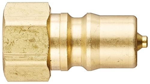 Eaton Hansen B2K16 Brass ISO-B Interchange Hydraulic Fitting, Plug with Valve, 1/4'-18 NPTF Female, 1/4' Body - Poueer