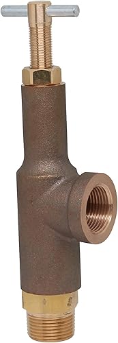 Valley Industries Brass Pressure Relief Valve - 700 PSI, 1/2' Ports (RV12-700B-CSK) - Poueer
