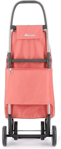 Rolser I-Max MF 4 Wheel Foldable Shopping Trolley - Orange - Poueer