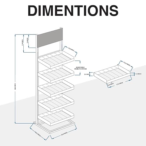 LAUCO Aerosol Rack Assortment Display - Holds up to 150 Aerosol Cans - 5 Tier Spray Paint Can Storage Rack Organizer - 68.8' H x 18.3' L x 18.3' W - Poueer