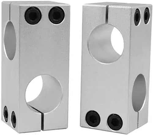 Optical Shaft Cross Clamp Fixed Bracket Parallel and Vertical Connection Locking Aluminum Double Hole Same Diameter Connector(Color:16mmx16mm) - Poueer
