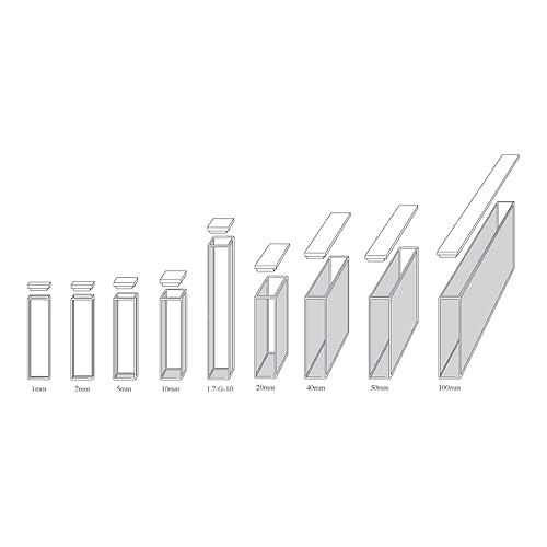 Starnacells 1-G-40 Optical Glass Standard Rectangular Spectrophotometer Cells, 40mm Path Length, 14.000ml Nominal Volume - Poueer