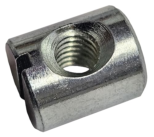 (100) Cross Dowels/Barrel Nuts - 10-24 12mm X 10mm Zinc-Plated CNC - Poueer