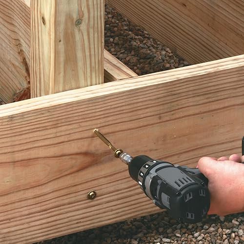 GRK 772691122872 3/8' x 8' 12287 RSS Rugged Structural Screws 50 Count, Gold - Poueer