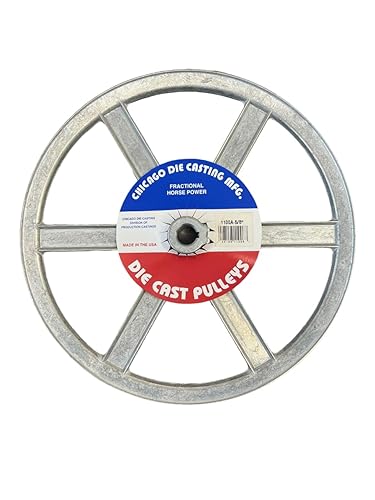 Chicago Die Cast 1100A6 Single V-Groove Pulley 11' X 5/8' Bore and Keyway - Poueer
