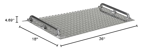 Vestil AMD-3618 Mini Dock Plate, Aluminum, 700-lb. Capacity, 18' Length x 36' Width x 1/8' Thick - Poueer