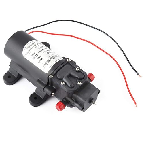 Micro Diaphragm Pump, 24V 60W Mini Electric Water Pump 5L/m Flow Micro Diaphragm Pump 1.5m Suction - Poueer