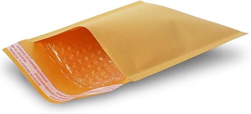 Kraft Bubble Mailers – Bulk Padded Self-Seal #1 Envelopes (7' x 10.75') - Bubble Lined Shipping Envelopes - Industrial Standard Mailer Envelopes for Business (100ct) - Poueer